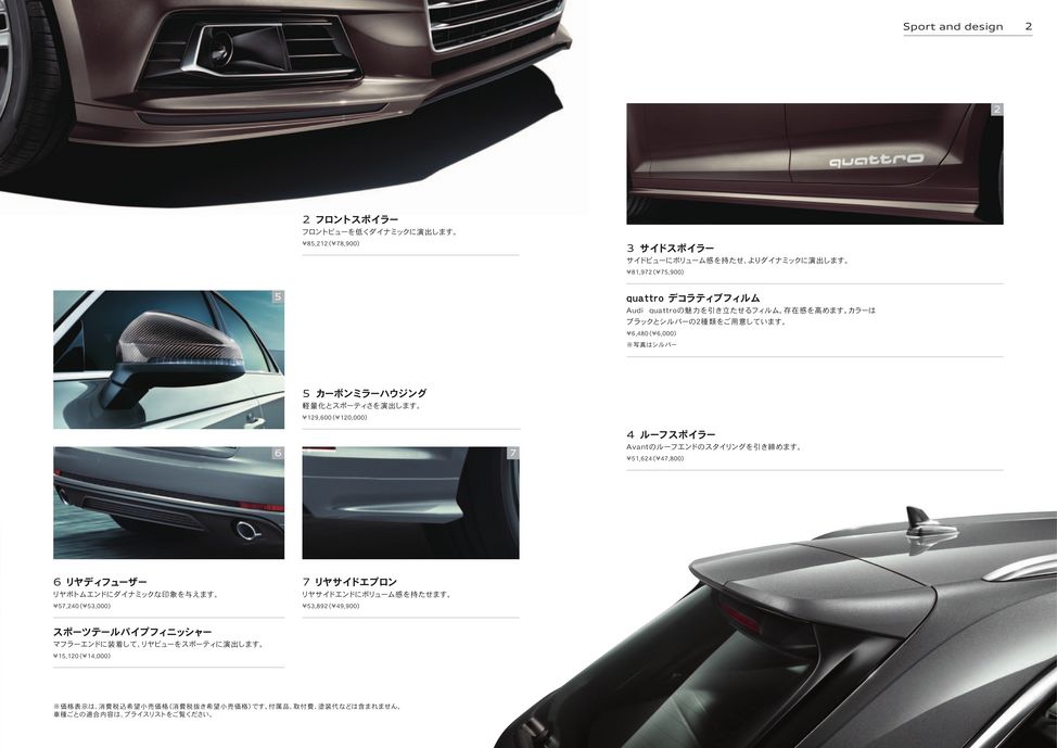 Audi A4純正アクセサリーカタログ